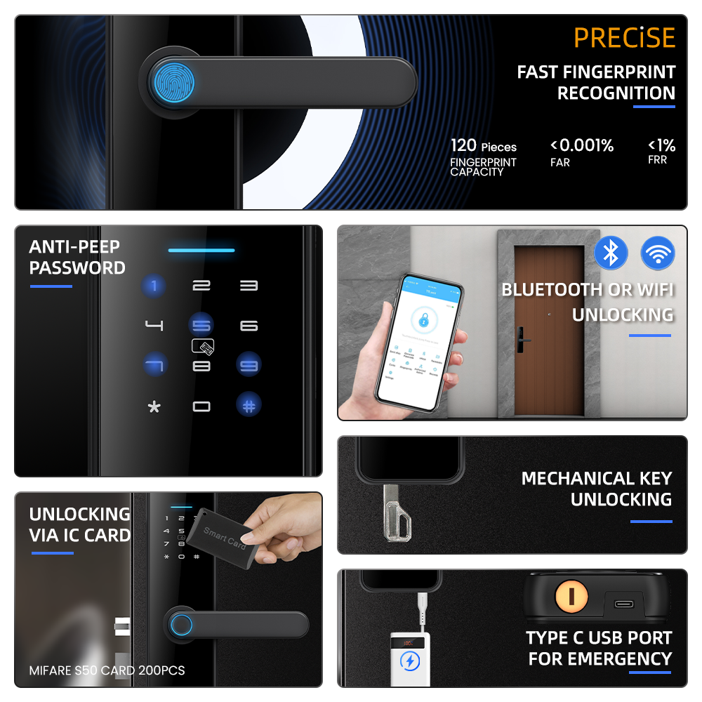 Fingerprint Password Smart Door Locks SA-C91