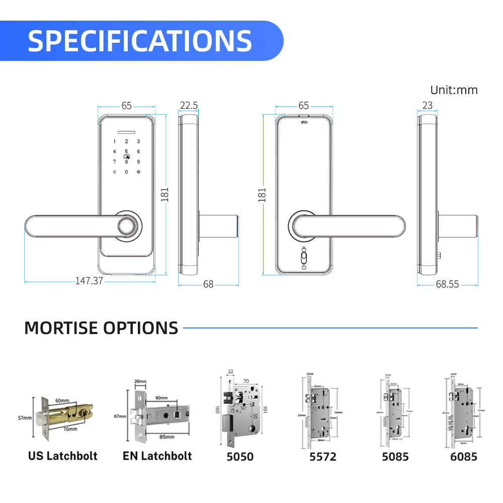 Fingerprint Password Digital Smart Lock SA-C89
