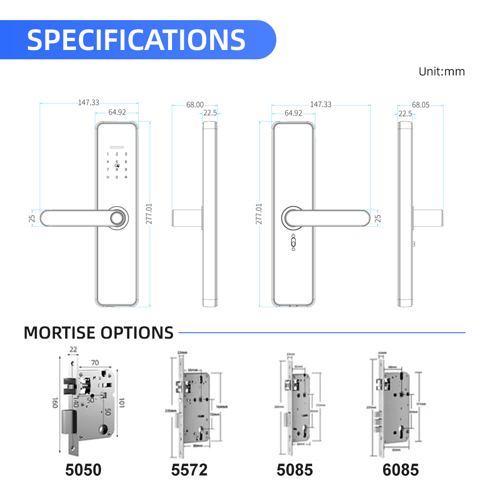 Fingerprint Password Smart Door Locks SA-C91